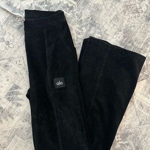 Corduroy high waisted wind break flare pants